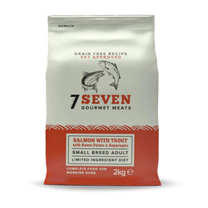 Seven Grain Free Adult Dry Dog Adult Small Breed Salmon, Trout & Asparagus 2kg