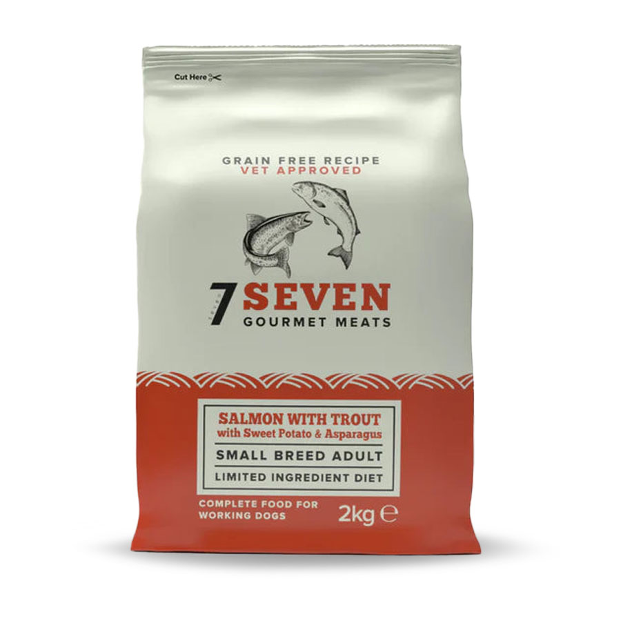 Seven Grain Free Adult Dry Dog Adult Small Breed Salmon, Trout & Asparagus 2kg