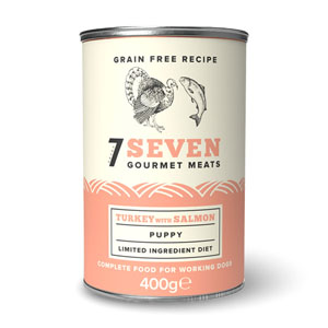 Seven Grain Free Complete Wet Dog Food Puppy Turkey & Salmon 400g