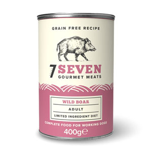 Seven Gourmet Grain Free Complete Wet Dog Food Adult Wild Boar 400g