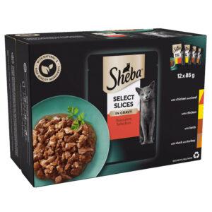 Sheba Complete Wet Cat Food Select Slices Succulent Selection in Gravy  12x85g