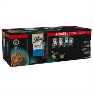 Sheba Complete Wet Cat Food Sauce Collection Fish 40 x 85g