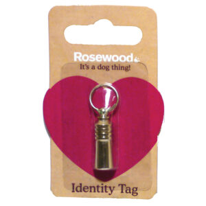 Rosewood Metal Dog ID Address Tubes (Carded)