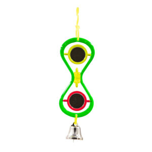 Beaks Plastic Bird Toy Mirror & Bell