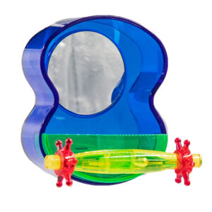 Beaks Plastic Bird Toy Mirror Cup Feeder