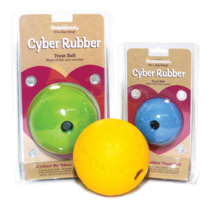 Rosewood Cyber Rubber Treat Ball Toy  Small