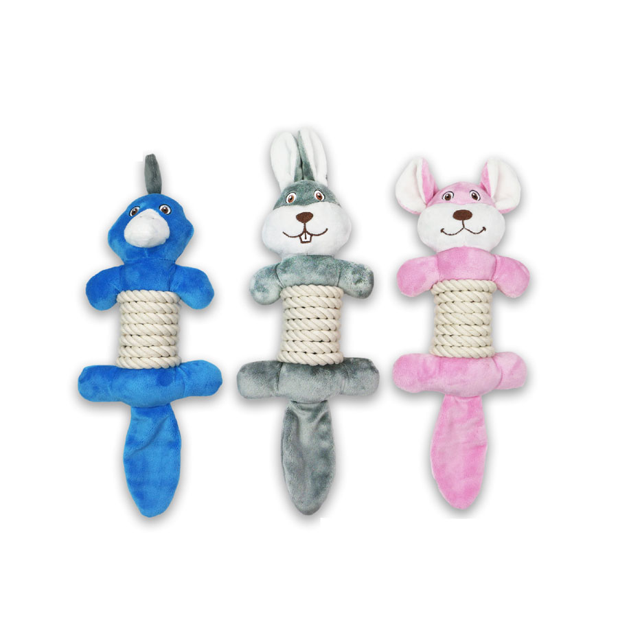 Ancol Made From Rope Bellies Dog Toy Assorted Characters