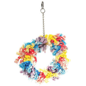 Happy Pet Flossing Ring Parrot Toy
