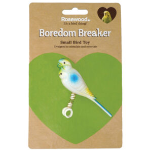 Boredom Breaker Budgie on Spring Bird Toy