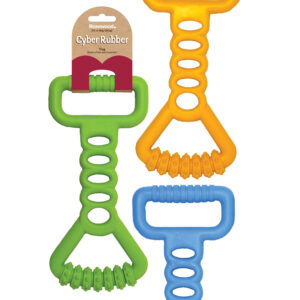 Rosewood Cyber Dog Rubber Tug Dog Toy Assorted Colours