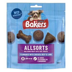 Bakers Allsorts Meaty Dog Treats 98g