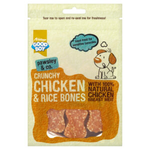 Good Boy Dog Treats Chicken & Rice Bones 100g