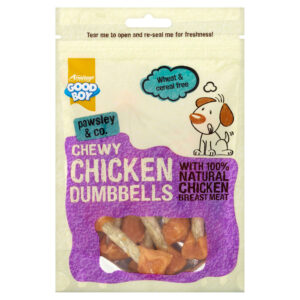 Good Boy Dog Treats Chewy Chicken Dumbbells 100g