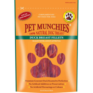 Pet Munchies Dog Treats Duck Breast Fillets 80g