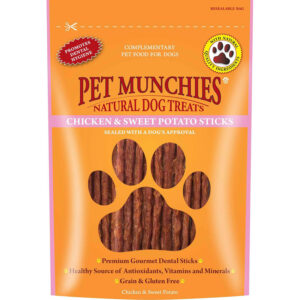 Pet Munchies Dog Treats Chicken & Sweet Potato Sticks 90g