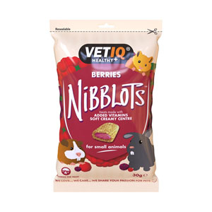 VetIQ Nibblots Berry Small Animal Treats 30g
