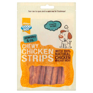 Good Boy Pawsley & Co Dog Treats Chewy Chicken Strips 100g