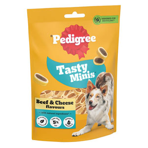 Pedigree Dog Treats Tasty Minis Cheese & Beef  140g