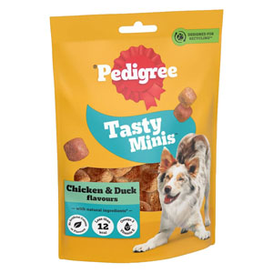 Pedigree Dog Treats Tasty Mini Chicken & Duck Chunks 130g