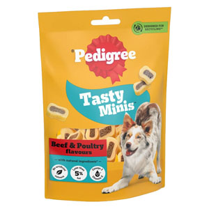 Pedigree Dog Treats Tasty Minis Beef & Poultry Slices 155g