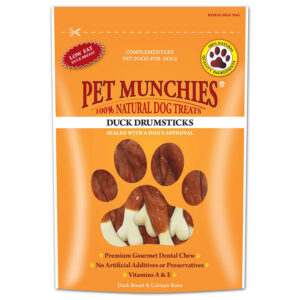 Pet Munchies Dog Treats Duck Drumsticks 100g