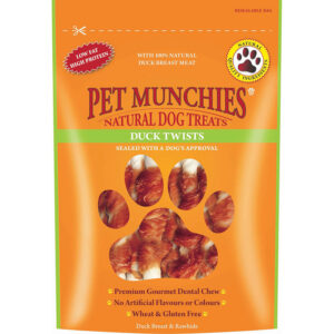 Pet Munchies Dog Treats Duck Twists 80g