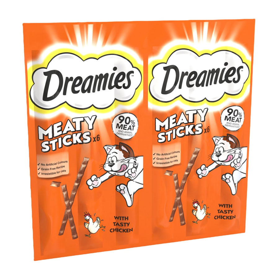 Dreamies Meaty Sticks Cat Treats Chicken 30g