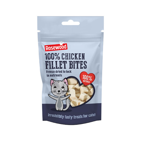 Rosewood Daily Eats 100% Chicken Fillet Bites Cat Treats 15g