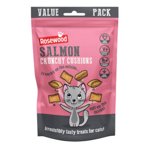 Rosewood Daily Eats Cat Treats Crunchy Salmon Cushions 200g