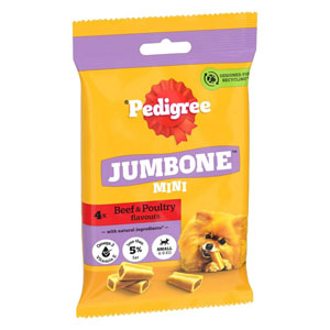 Pedigree Jumbone Dog Treats Beef & Poultry Mini 4pk