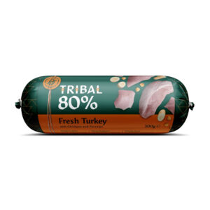 Tribal 80% Gourmet Sausage Complete Dog Food Turkey 300g