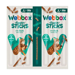 Webbox Tasty Sticks Cat Treats Duck 6pk (30g)