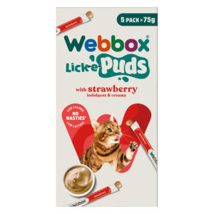 Webbox Lick-e-Puds Cat Treats Strawberry 5pk