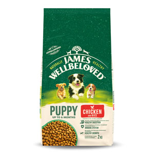 James Wellbeloved Complete Dry Dog Food Puppy/Junior Chicken 2kg