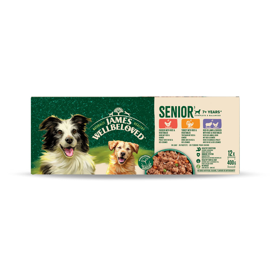 James Wellbeloved Complete Wet Food Tins Senior in Loaf 12 x 400g