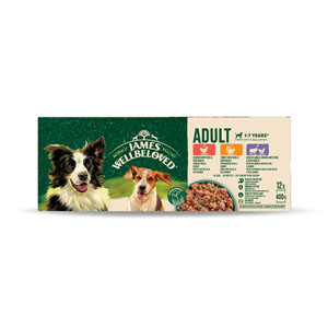 James Wellbeloved Complete Wet Dog Food Tins Adult Variety 12 x 400g