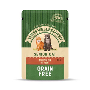James Wellbeloved Complete Wet Cat Grain Free Senior 7+ Chicken in Jelly 85g