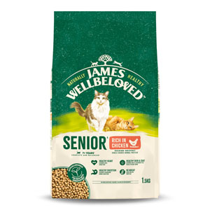 James Wellbeloved Complete Dry Cat Food Senior Chicken 1.5kg