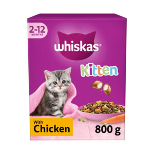Whiskas Complete Dry Cat Food 2-12 Months Kitten Chicken
