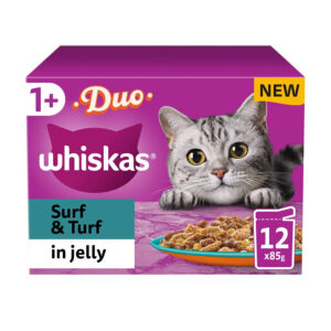 Whiskas Complete Wet Cat Food Pouches 1+ Duo Surf & Turf in Jelly