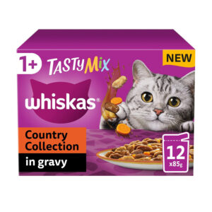 Whiskas Complete Wet Cat Pouch 1+ Tasty Mix Country Collection in Gravy 12x85g