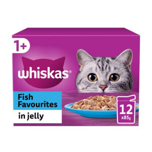 Whiskas Complete Wet Cat Food Pouches 1+ Fish Favourites in Jelly