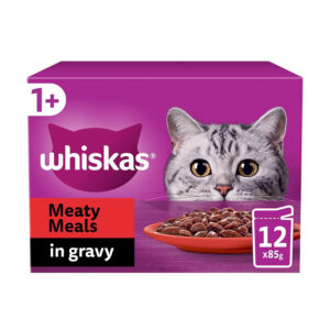 Whiskas Complete Wet Cat Food Pouches 1+ Meaty Meals in Gravy