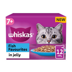 Whiskas Complete Wet Cat Food Pouches 7+ Fish Favourites in Jelly 12x85g