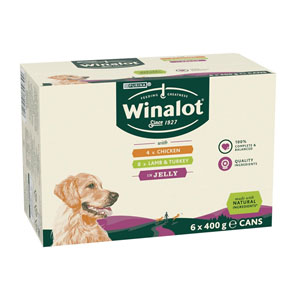 Winalot Complete Wet Dog Food Cans in Jelly  6 x 400g
