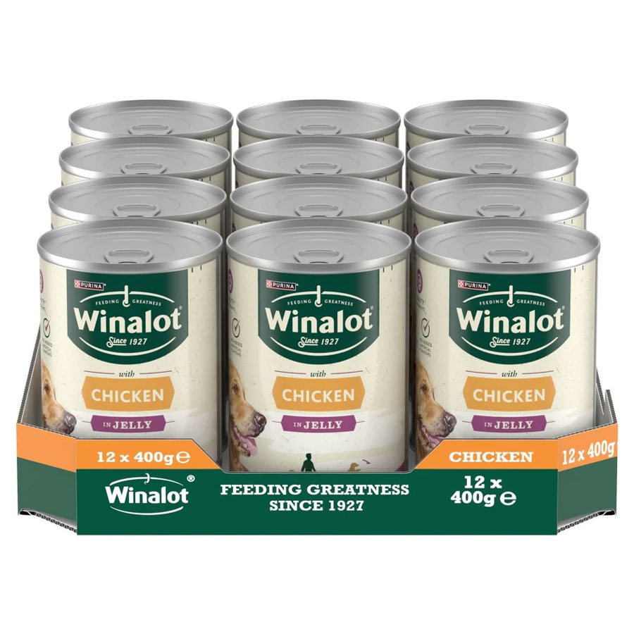 Winalot Classics Complete Wet Dog Food Chunks in Jelly Chicken 12 x 400g