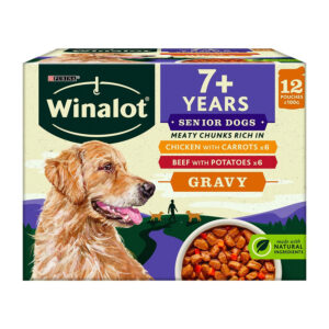 Winalot Complete Wet Dog Food Senior Meaty Chunks in Gravy 12 x 100g